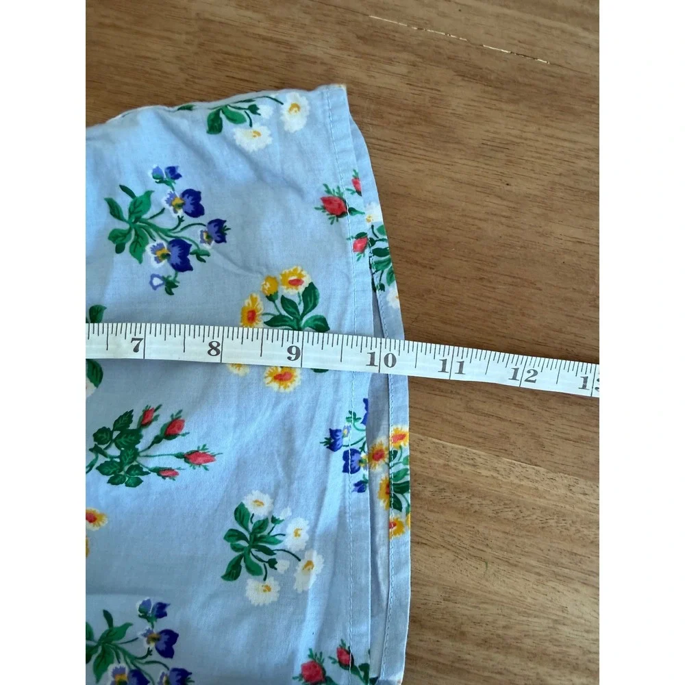 Janie and Jack Girls Blue Floral Smocked Waist Cotton Shorts Size 7